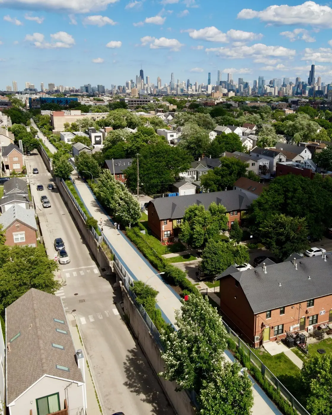 Chicago neighborhood or a local family at home